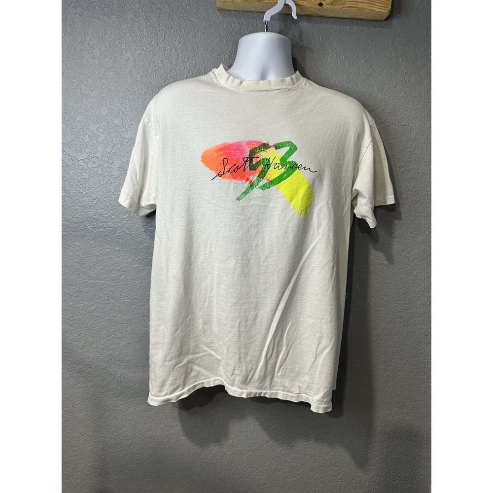 Vintage Single Stitch Scott Hansen NASCAR‎ XL T-Shirt